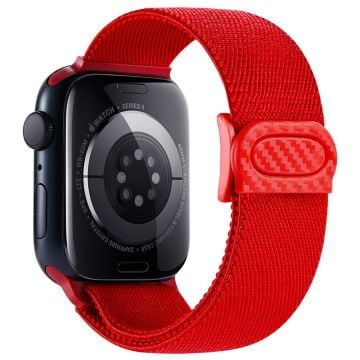 Apple Watch Series 41mm - 40mm - 38mm Klockarmband Elastiskt nylonarmband - Röd