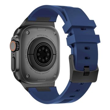 Apple Watch Series 49mm - 45mm - 44mm - 42mm Klockarmband - Svart + Blå