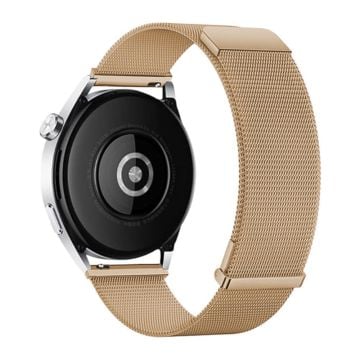 Samsung Galaxy Watch3 45mm / Xiaomi Watch Color / Huawei Watch Ultimate Magnetiskt 22mm Milanese klockarmband - Roséguld