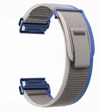 Coros Vertix 2 / Garmin Fenix 7X / 6X / 5X 26mm Trail Loop Nylon Band Soft Watch Strap - Blue  /  Grey+Blue