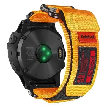 Garmin Tactix 7 AMOLED Edition / Tactix 7 Pro / QuickFit 26mm Watch Strap Nylon Sticker Wrist Band - Orange