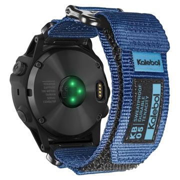 Garmin Tactix 7 AMOLED Edition / Tactix 7 Pro / QuickFit 26mm Watch Strap Nylon Sticker Wrist Band - Blue