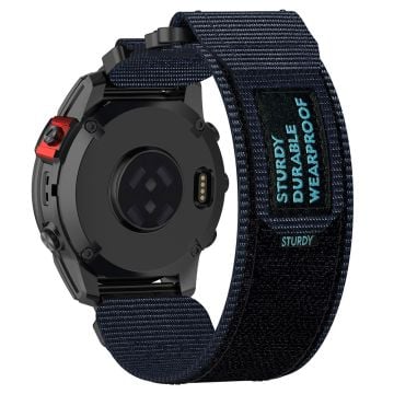 Garmin Fenix 7X / 7X Pro / Instinct 2X / Quickfit 26mm Nylon Sticker Wrist Strap - Blue