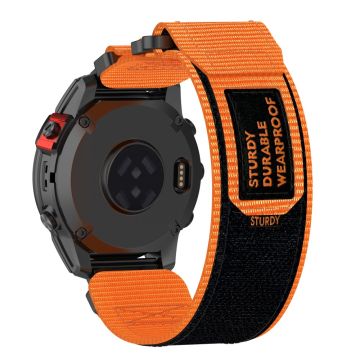 Garmin Quickfit 20mm / Fenix 7S / 7S Pro Nylon Wrist band Magic Tape Watch Strap - Orange