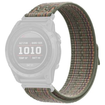 Garmin Tactix 7 Pro / Fenix 7X / 6X Pro / 5X Plus Universal Watch Strap Nylon Wrist band 26mm - Army Green