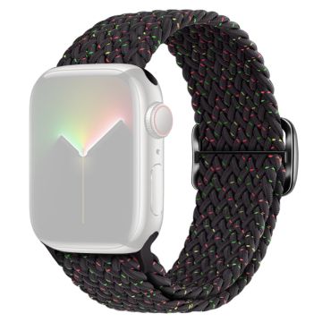 Apple Watch Series 9 8 7 41mm / 6 5 4 SE (2022) SE (2023) SE 40mm / 3 2 1 38mm Watch band Braided Nylon Strap - Starlight Black