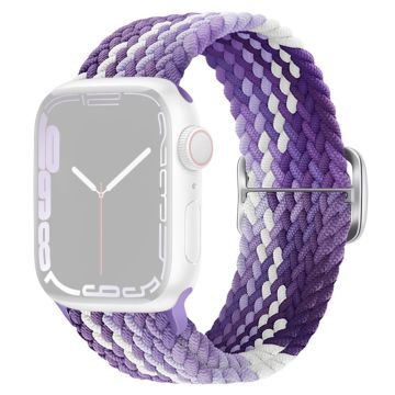 Apple Watch Ultra 2 Ultra 49mm / 9 8 7 45mm / 6 5 4 SE (2023) SE (2022) SE 44mm / 3 2 1 42mm Strap Nylon Braided Watch band  - Purple