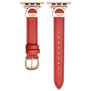 Apple Watch Series 9 8 7 41mm / 6 5 4 SE (2023) SE (2022) SE 40mm / 3 2 1 38mm Watch Straps Microfiber Leather Bracelet Strap - Red