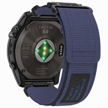 Garmin Quatix 7 Pro / Approach S62 Watch band 22mm Quick Release Nylon Sports Strap - Midnight Blue