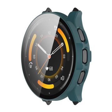 ENKAY Hat Prince Garmin Venu 3S Bump Resistant Watch Case Full Protective Cover with HD Tempered Glass Film - Dark Green