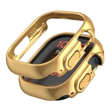 Apple Watch Series 9 / 8 / 7 41mm klockskydd galvaniserat hårt stötskyddande fodral - Guld