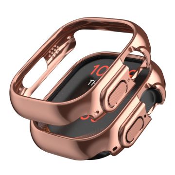 Apple Watch Series 9 / 8 / 7 41mm klockskydd galvaniserat hårt stötskyddande fodral - Roséguld