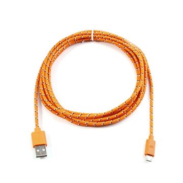 Universel 3m Micro USB Kabel til Android Smartphones - Orange