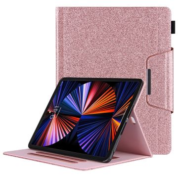 iPad Pro 12.9 (2021) / (2020) / (2018) PU-läderfodral med kortfack - Roséguld