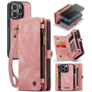 CaseMe iPhone 15 Pro fodral med blixtlås - Rosa