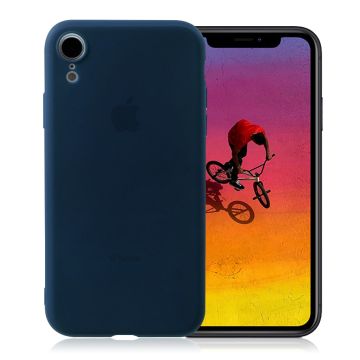 iPhone XR mobilskal silikon frostad - Mörkblå