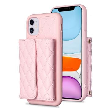 Funktionellt iPhone 11 fodral med rombmönster - Rosa