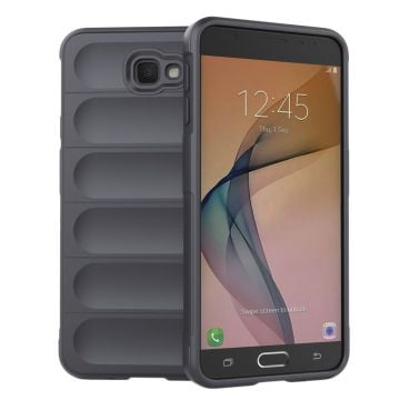 Mjukt greppformat Samsung Galaxy J7 Prime / Samsung Galaxy On7 skal - Silver/Grå