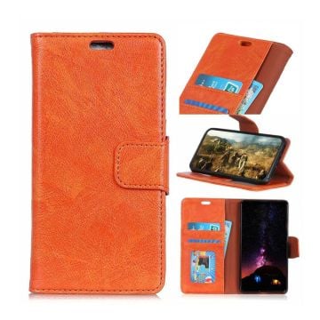 Samsung Galaxy S10 textur slip läderfodral - Orange