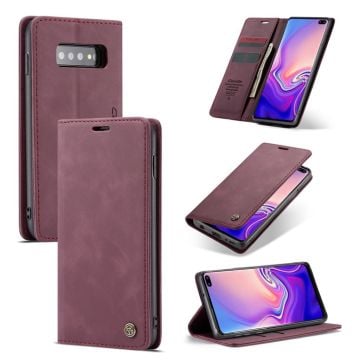 CASEME Samsung Galaxy S10 plånboksfodral med magnetstängning - röd