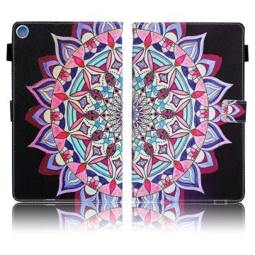 Samsung Galaxy Tab A 10.1 (2019) elegant mönstrad läder flip fodral - mandala