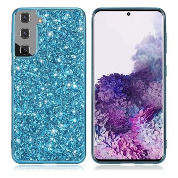 Glitter Samsung Galaxy S21 Plus 5G skal - Blå