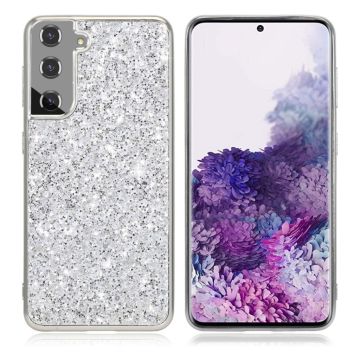 Glitter Samsung Galaxy S21 Plus 5G skal - Silver/Grå