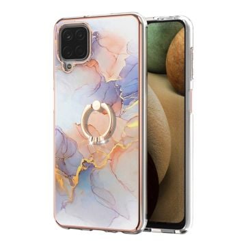 Marmormotiv Samsung Galaxy M12 / Samsung Galaxy F12 / Samsung Galaxy A12 5G skal - Milky Way Marmor Vit