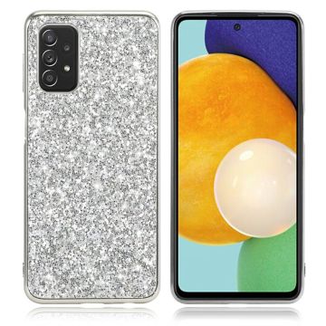 Glitter Samsung Galaxy A32 5G skal - Silver/Grå