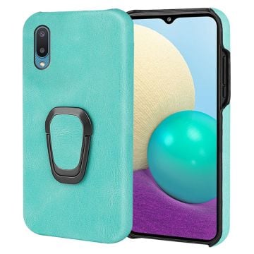 Shockproof leather cover with oval kickstand for Samsung Galaxy M02 / A02 - Matcha Green