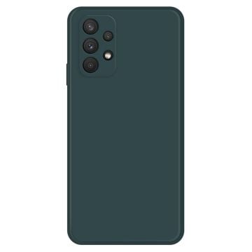 Beveled anti-drop rubberized cover for Samsung Galaxy A32 - Blackish Green