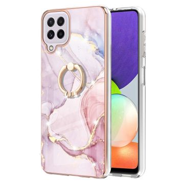 Marmormotiv Samsung Galaxy A22 4G / Samsung Galaxy M32 skal - Roséguld Marmor Dimma