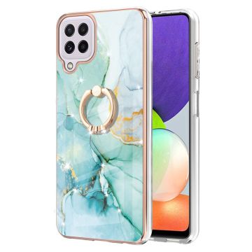 Marmormotiv Samsung Galaxy A22 4G / Samsung Galaxy M32 skal - Grön Marmor Dimma