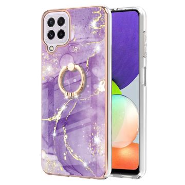 Marmormotiv Samsung Galaxy A22 4G / Samsung Galaxy M32 skal - Lila Marmordimma