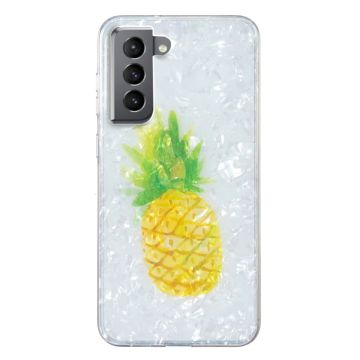 Marmormotiv Samsung Galaxy S21 Plus 5G skal - Ananas