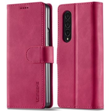 LC.Imeeke läder Samsung Galaxy Z Fold3 5G fodral - Rosa