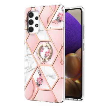 Marmormotiv Samsung Galaxy M32 5G / Samsung Galaxy A32 5G skal - Rosa Blommor