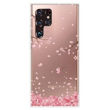 Deco Samsung Galaxy S22 Ultra skal - Rosa Blomma