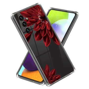 Deco Samsung Galaxy A34 5G skal - Röd Blomma