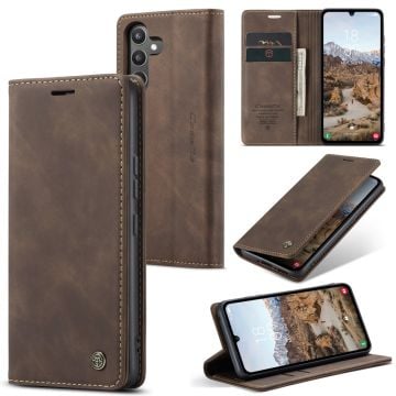 CaseMe Samsung Galaxy A34 5G Vintage Fodral - Kaffe