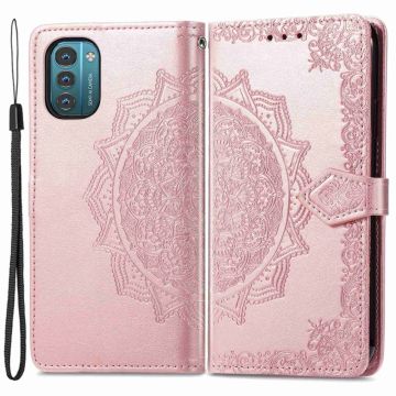 Mandala läder Nokia G11 / Nokia G21 fodral - Rosa