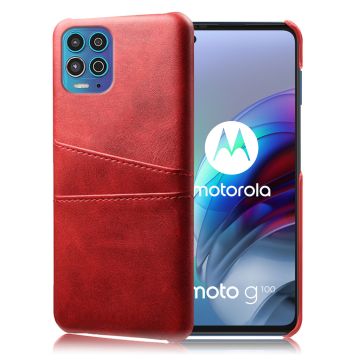 Motorola Moto G100 / Motorola Edge S skal med korthållare - Röd