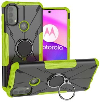 Kickstand-skydd med magnetisk platta för Motorola Moto E30 / E40 - Grön