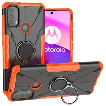 Kickstand-skydd med magnetisk platta för Motorola Moto E30 / E40 - Orange