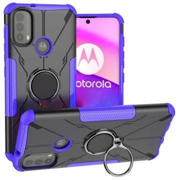 Kickstand-skydd med magnetisk platta för Motorola Moto E30 / E40 - Lila