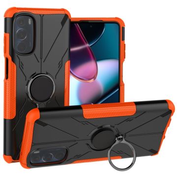 Kickstand-skydd med magnetisk platta för Motorola Moto G Stylus (2022) - Orange