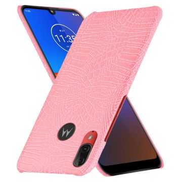 Croco Motorola Moto E6 Plus skal - Rosa