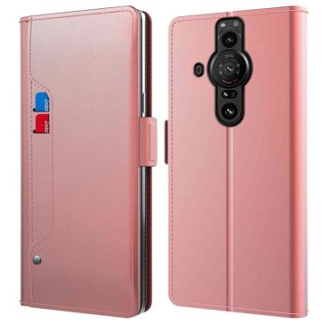 Snyggt Sony Xperia Pro-I fodral med sminkspegel - Rosa