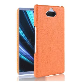 Läder Sony Xperia 10 fodral med krokodiltextur - Orange