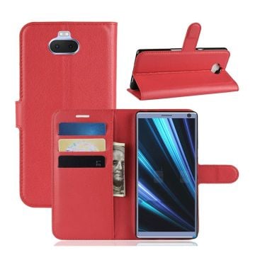 Sony Xperia 10 litchi leather case - Red